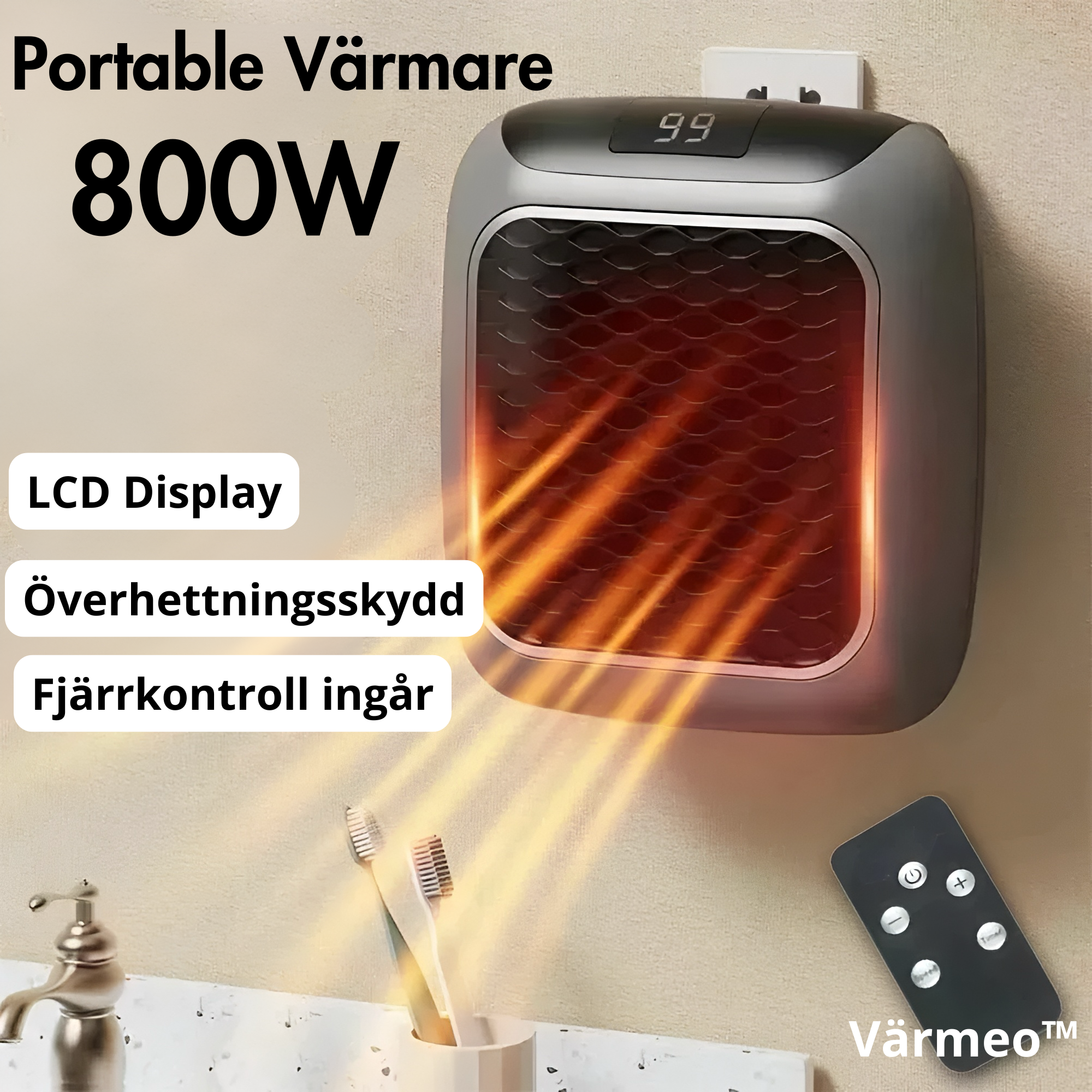 Värmeo™-Portabel värmare för hemmet - Varuhuset24