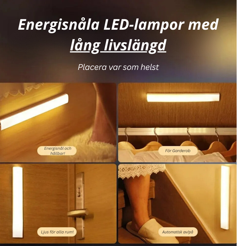 Smart LED Bar Lampa – Dimmbar med Rörelsesensor