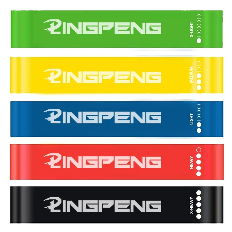 Resistance Band Set – 5 Nivåer, Ekologiskt Naturgummi, För Styrketräning - Varuhuset24