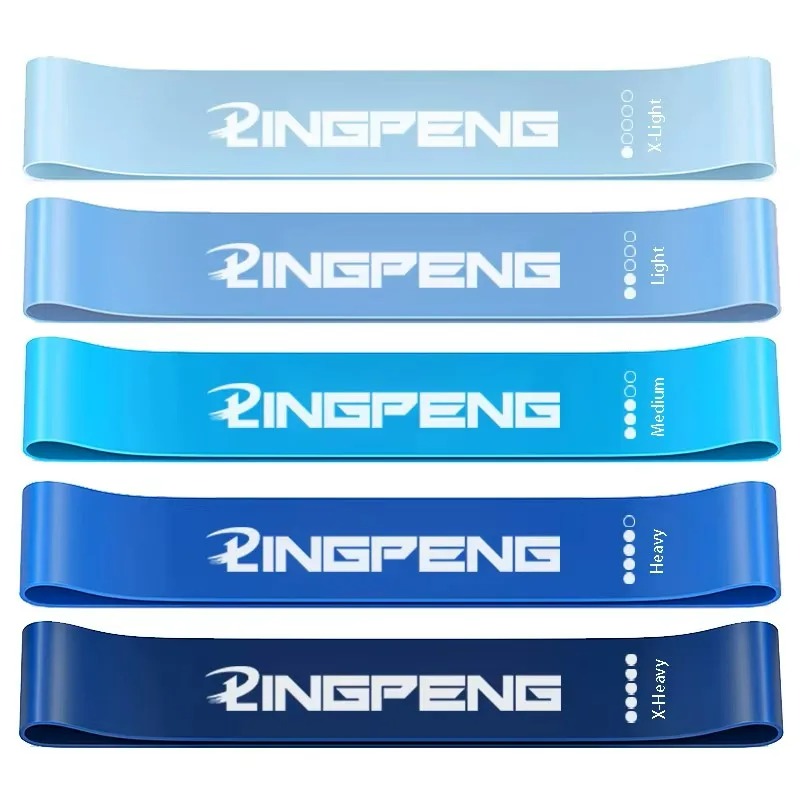 Resistance Band Set – 5 Nivåer, Ekologiskt Naturgummi, För Styrketräning - Varuhuset24