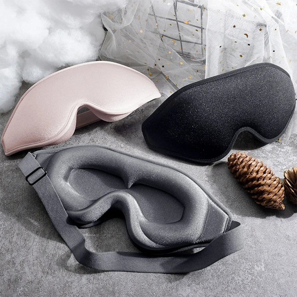 3D Sleep Mask – Blockera Ljus & Få Djup Sömn | Justerbar & Ergonomisk Design