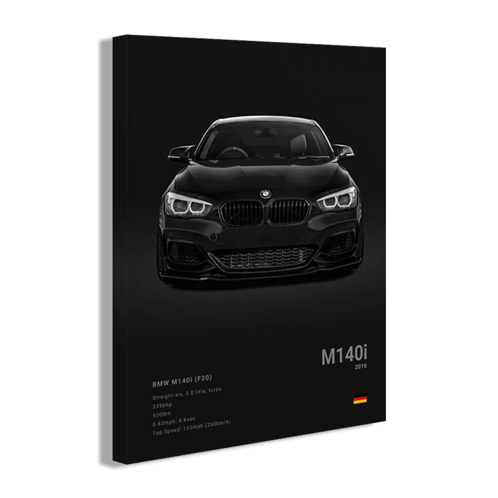 Berömda Bilar Canvas Väggkonst – M5, 918, GT3, G63, STO, SLS | Modern Heminredning & Födelsedagspresent