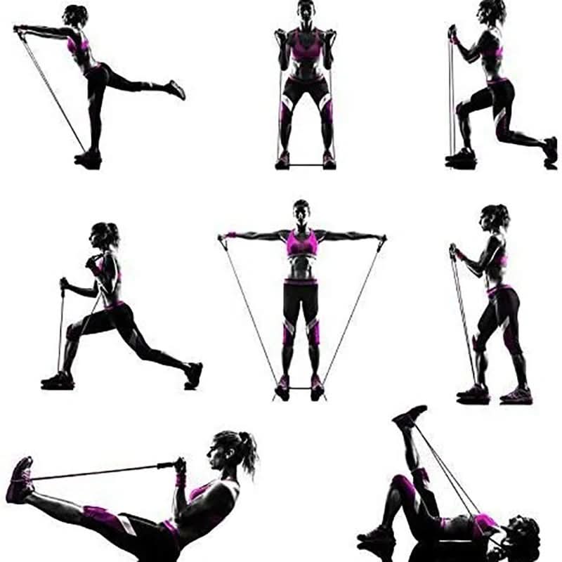 Resistance Bands med Handtag – Perfekt för Hemma- och Gymträning - Varuhuset24