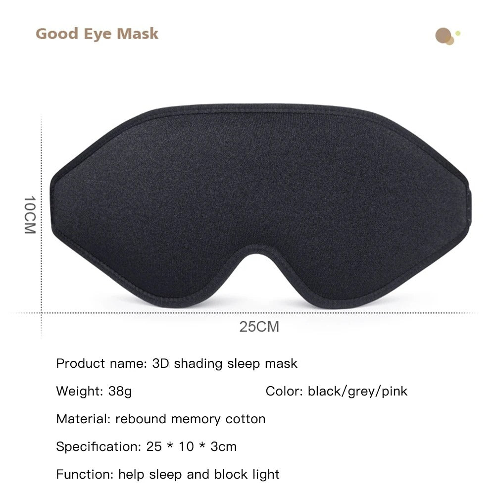 3D Sleep Mask – Blockera Ljus & Få Djup Sömn | Justerbar & Ergonomisk Design