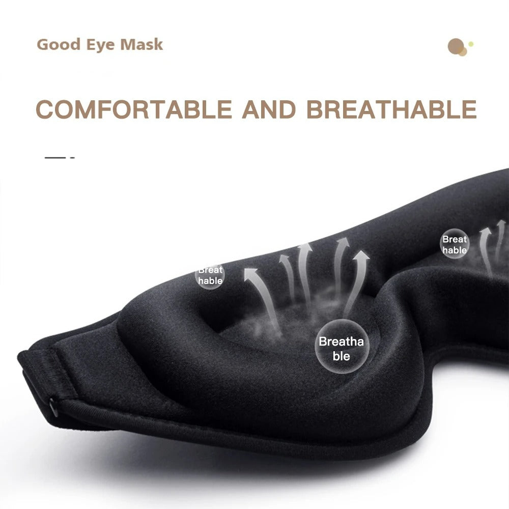 3D Sleep Mask – Blockera Ljus & Få Djup Sömn | Justerbar & Ergonomisk Design