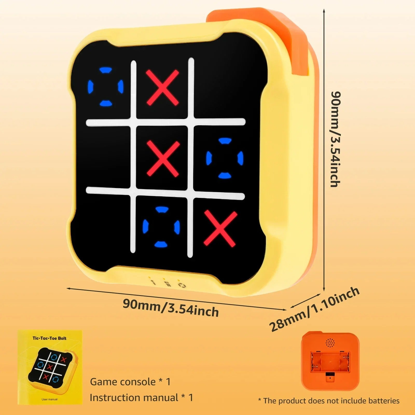 Electronisk Tic-Tac-Toe spel – Bärbart Minnesspel för Barn och Vuxna