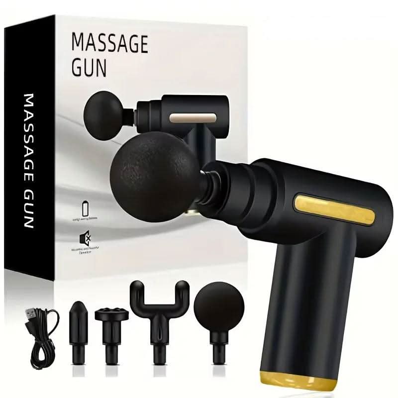 Bärbar Massagepistol USB-Uppladdningsbar – Perfekt för Muskelavslappning och Återhämtning - Varuhuset24