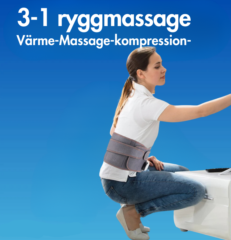 Värme- och Massagebälte med Rödljusterapi – Lindrar Muskelvärk, Stimulerar Blodcirkulation & Ger Trådlös Avslappning för Smärtfri Hälsa